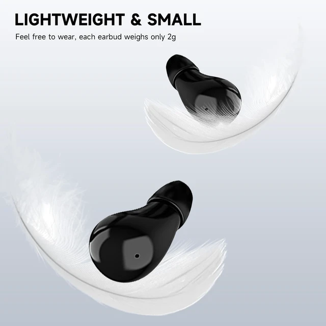 Alt view image 3 of 5 - Mudtun 2026 Wireless Earbuds for Side Sleepers, Invisible Sleep Earbuds with Low Profile Design, Tiny Hidden Bluetooth Earphones for Small Ear Canals, Mini Earbuds for Sleeping, Deep Black