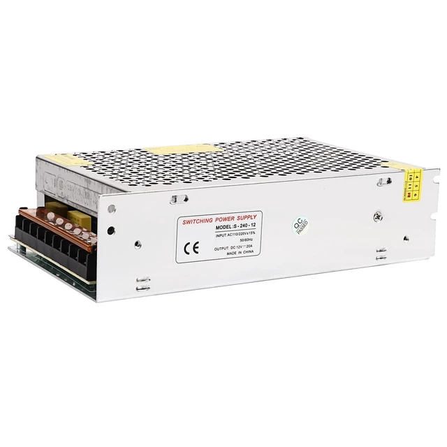 Alt view image 2 of 5 - Mavaol 12V 20A Power Supply, AC to DC Converter, Overvoltage Protection, Short Circuit Protection, Energy Saving, for LED Strips, CCTV Cameras, Home or Professional Use