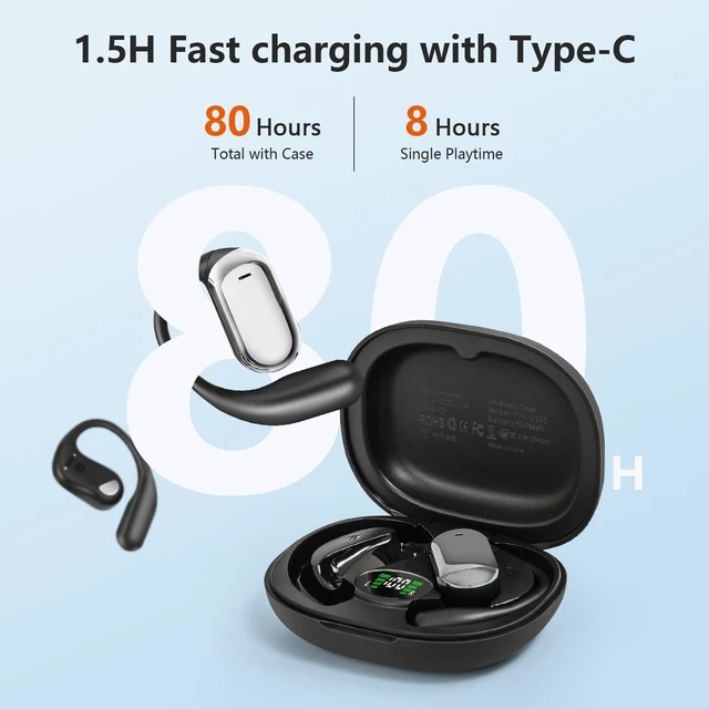 Alt view image 2 of 5 - Translation Earbuds Real Time - AI 144 Language Translator Earbuds, Audifonos Traductores Ingles Espanol, 3-in-1 Translating Device, Translate Ear Buds for Travel Learning with Charging Case Black