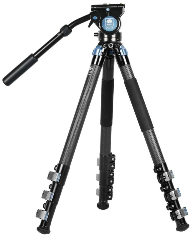 Main image of Sirui L-324F Carbon Fiber Tripod with VH-10 Fluid Video Head, Load Capacity 13.2lbs