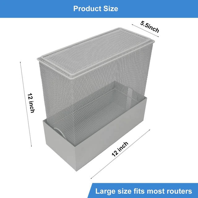 Alt view image 2 of 5 - YINIMI Faraday Cage for WiFi Router, EMF Blocker for WiFi Router, Blocks 90% EMF and 5G Radiation, Compatible with Most Large Routers, White, 12" L x 5.5" W x 12" H