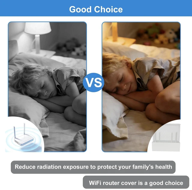 Alt view image 5 of 5 - YINIMI Faraday Cage for WiFi Router, EMF Blocker for WiFi Router, Blocks 90% EMF and 5G Radiation, Compatible with Most Large Routers, White, 12" L x 5.5" W x 12" H