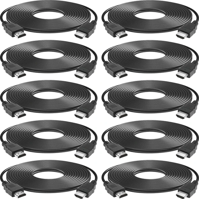 Main image of Spofit HDMI Cable 10 Pack 5ft, 18Gbps High Speed HDMI Braided Cord,1080p@60Hz,Dolby TrueHD,DTS-HD Compatible with Laptop, Monitor, PS3, Xbox One,TV, More