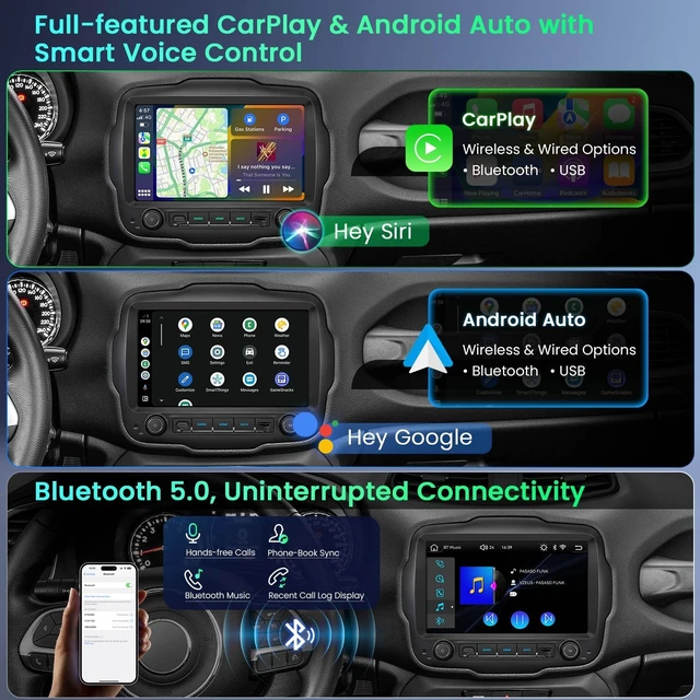 Alt view image 4 of 5 - XTRONS 9" Linux Car Stereo Jeep Renegade 2015-2020, CarPlay Android Auto