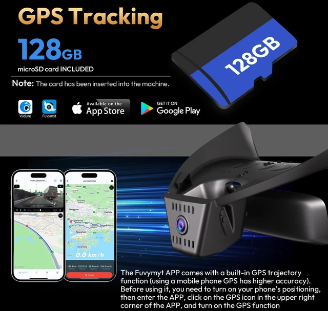 Alt view image 5 of 5 - KBSYNT Front 4K & Rear 1080P Dash Cam for Hyundai Santa Fe 2024-2026