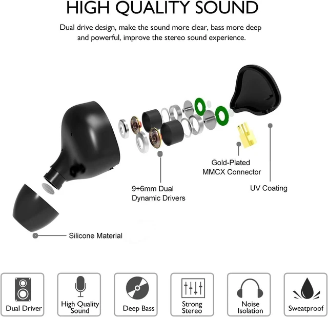 Alt view image 5 of 5 - DEMAKE in Ear Monitor with Detachable Type-C Cable