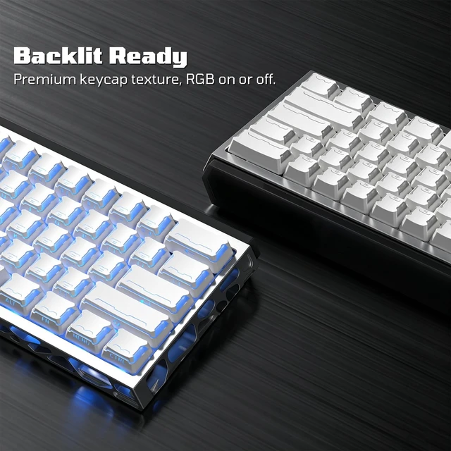 Alt view image 5 of 5 - Womier Double Shot PBT Keycaps Set, Side Print Shine Through Cherry Profile