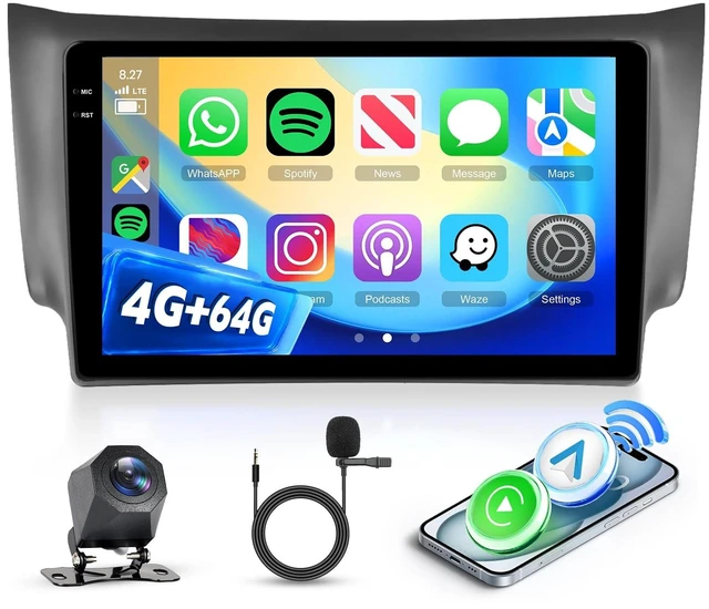 Main image of Podofo 4G+64G Car Radio for Nissan Sentra 2013-2017 Stereo Wireless CarPlay