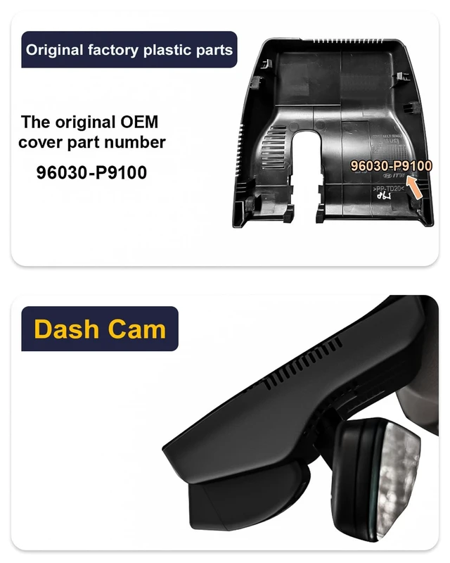 Alt view image 3 of 5 - Fitcamx 4K Dash Cam for 2026 Hyundai Palisade & Palisade Hybrid (HD2-P9100), Integrated OEM Look, UHD 2160P Video, Built-in WiFi & APP, Loop Recording, G-Sensor, Easy to Install, 64GB Card