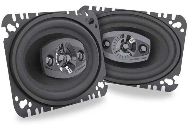 Main image of Scosche HD4604A-WM1SD 4"x6" HD 4-Way Full Range Replacement Car Door Speakers for Enhanced Stereo Audio Systems 100 Watts Max 1 Pair of Car Speakers