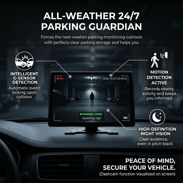 Alt view image 4 of 5 - SLARY 1080P 4CH Dash Cam with 9" HD Screen & 4 AHD Waterproof Wide View Angel Camera, 4 Split Backup Camera w/BSD Blind Spot Detection, Night Vision Loop Recording 4 Way Dashcam for RV Semi Trailer