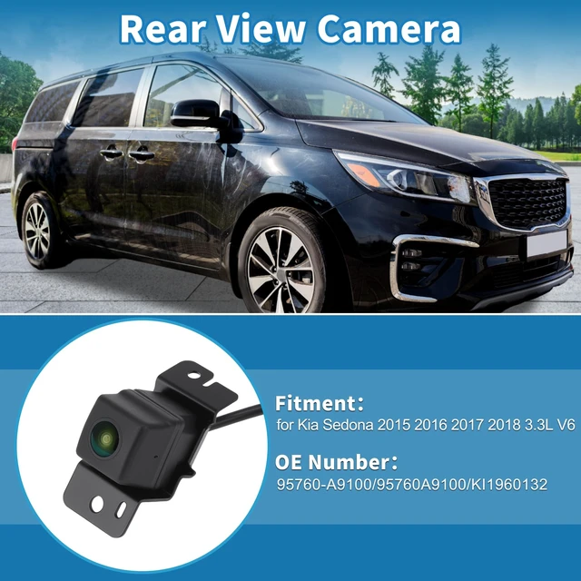 Alt view image 2 of 5 - A ABSOPRO Rear View Camera for Kia Sedona 2015 2016 2017 2018 3.3L V6 Park Assist Backup Reverse Camera Replace 95760-A9100/95760A9100/KI1960132