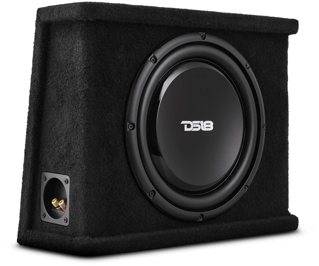 Main image of DS18 SB12 Single 12" Loaded Shallow Subwoofer Enclosure 700 Watts Max Power 350 Watts RMS @ 2-ohm Sealed Box - Fits into Any Vehicle - Great for Tight Space