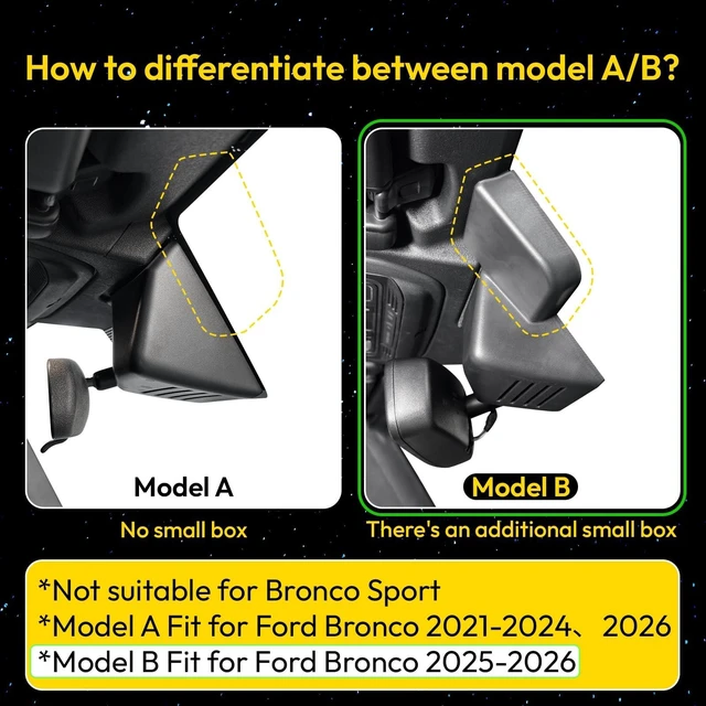 Alt view image 2 of 5 - GATGIT Front 4K and Rear 1080P Dash Cam for Ford Bronco 2025-2026(Model B)