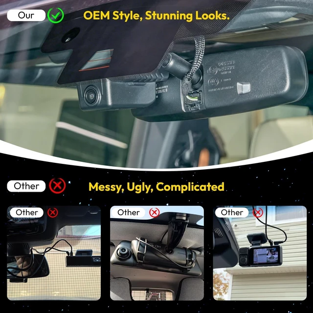 Alt view image 4 of 5 - GATGIT Front 4K and Rear 1080P Dash Cam for Ford Bronco 2025-2026(Model B)