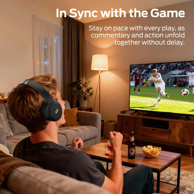 Alt view image 5 of 5 - Monster TVlink 300 Wireless TV Headphones Bluetooth 5.3 Black