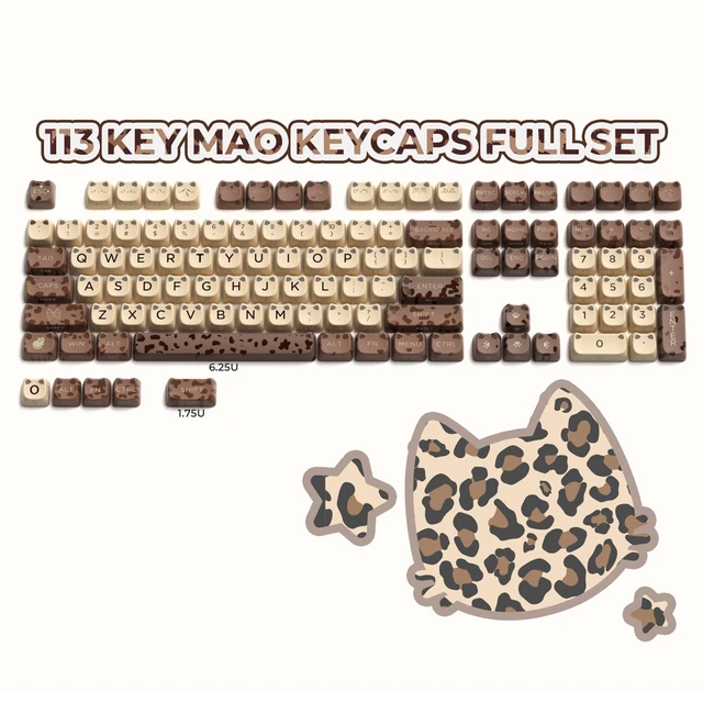 Alt view image 2 of 5 - Cocoa Keycaps,Mao Profile Autumn Keycaps for Mechanical Keyboard