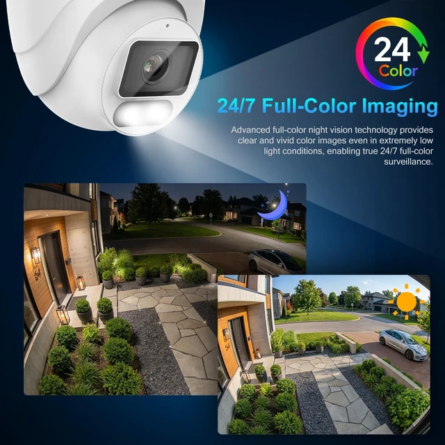 Alt view image 4 of 5 - VIKYLIN 8MP Full Color PoE IP Camera Outdoor with F1.0 Large Aperture Lens