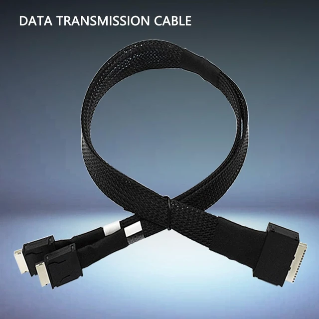 Alt view image 4 of 5 - OCULINK SFF 8611 8i to 2xSFF 8611 4i Cable: 16Gbps SAS 3.0 4.0 Tinned Copper Wire Data Active Cable for PCI E Expansion Cards Data Center Servers, 50cm