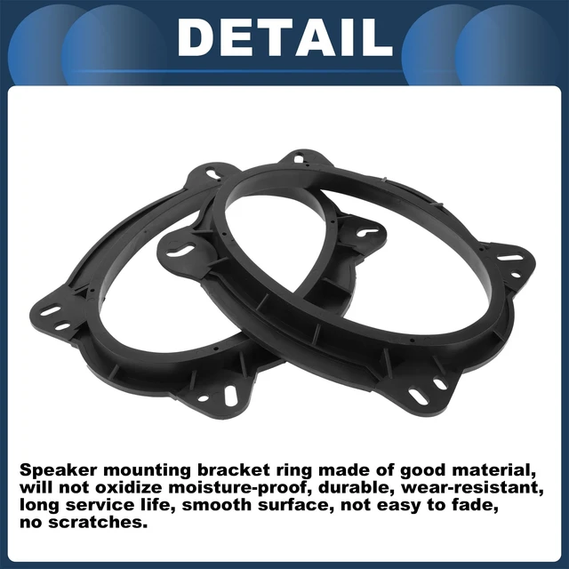 Alt view image 4 of 5 - INFINAUTO Speaker Spacer Ring Tweeter Speaker Spacer Adaptor for 6x9" for Toyota Avalon 2004-2015 ABS Black Waterproof