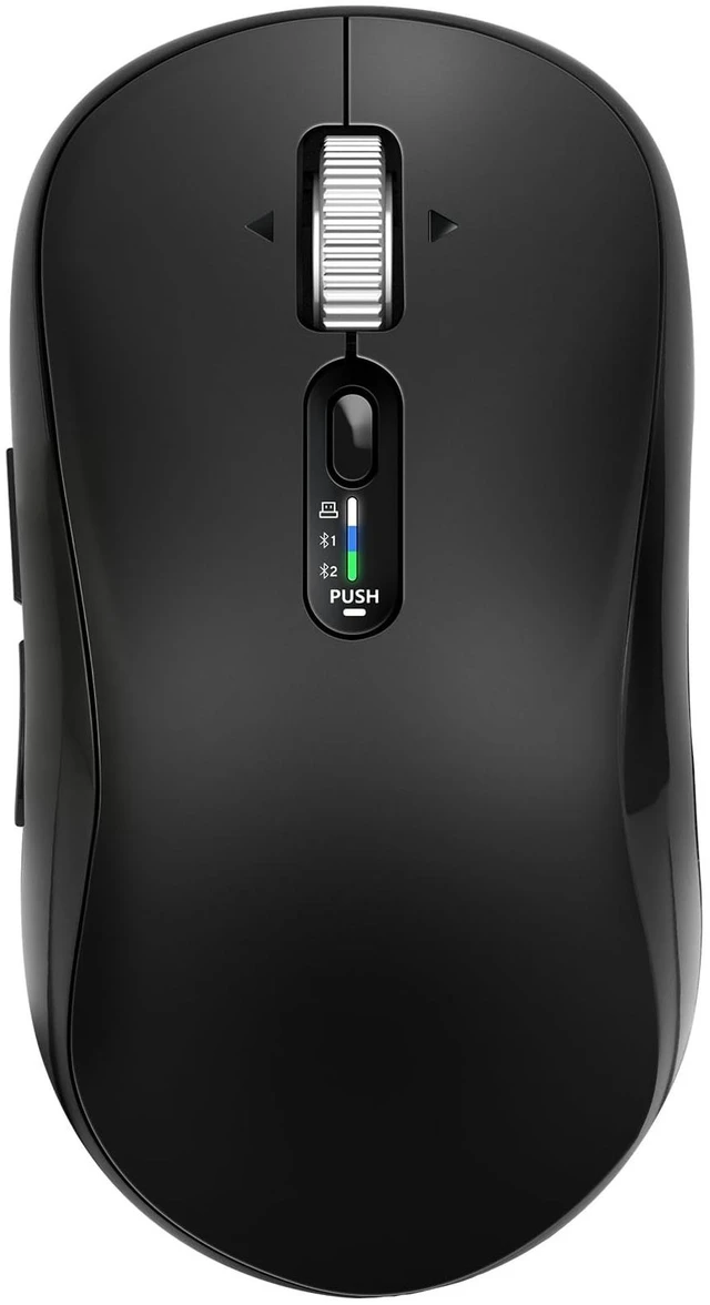 Main image of INFINMIND Wireless Bluetooth Mouse with 5 Programmable Buttons, Multi-Device, 4-Way Navigation Scroll, 5 Level DPI, Quiet Click Mice Compatible with Computer, Laptop, PC, iPad, Tablet, MacBook.