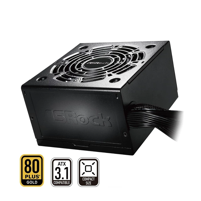 Alt view image 2 of 5 - ASRock Challenger 650W Power Supply 5 Years Warranty ATX 3.1 Auto iCOOL Intelligent Fan Control 120mm Golf Blade 80 Plus Gold Certified Non-Modular CL-650G