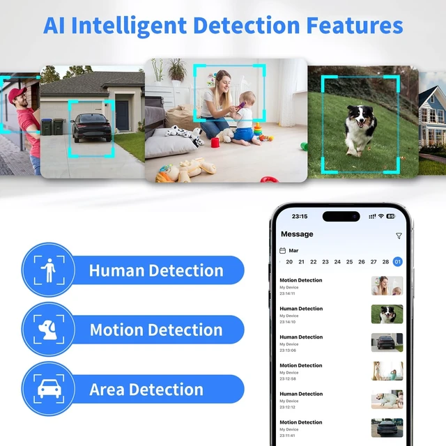 Alt view image 4 of 5 - GLASCAM Window Camera 2-Pack for Home Security, 2K 3MP Indoor Security Camera with WiFi 6 Dual Band 2.4/5.8GHz, UltraColor Night Vision, AI Human Detection, 24/7 Recording, Glass Mount No Drill