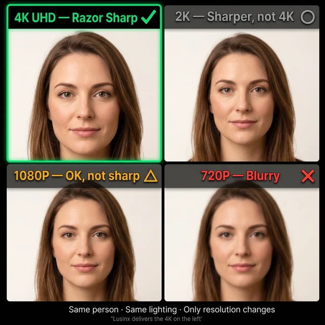 Alt view image 2 of 5 - Lusinx 4K Webcam with PDAF Autofocus for PC/Laptop