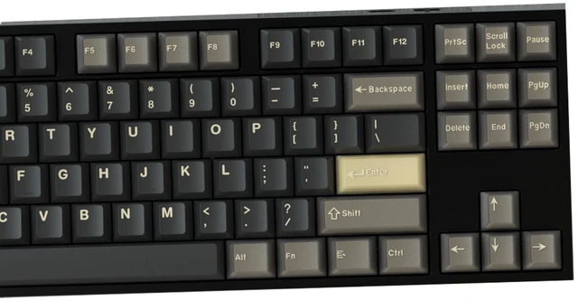Alt view image 3 of 5 - Fogruaden PBT Keycaps Set, Cherry Profile Custom Keycap for Mechanical Keyboard Black Keycaps