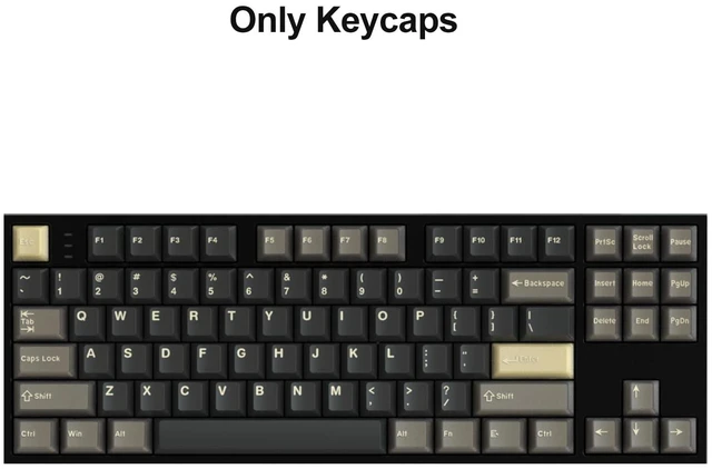 Alt view image 4 of 5 - Fogruaden PBT Keycaps Set, Cherry Profile Custom Keycap for Mechanical Keyboard Black Keycaps