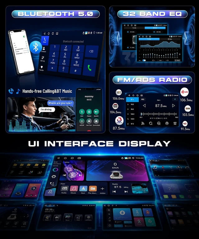 Alt view image 4 of 5 - 4+64G Car Stereo for Jeep Wrangler JK 2007-2015 Grand Cherokee 2005-2011