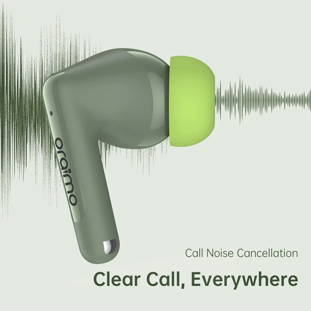 Alt view image 3 of 5 - Oraimo SpaceBuds Neo Wireless Bluetooth Earbuds in-Ear Headphones,Green