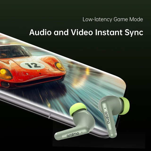 Alt view image 5 of 5 - Oraimo SpaceBuds Neo Wireless Bluetooth Earbuds in-Ear Headphones,Green