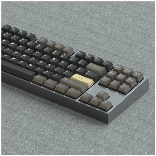 Alt view image 5 of 5 - Fogruaden PBT Keycaps Set, Cherry Profile Custom Keycap for Mechanical Keyboard Black Keycaps