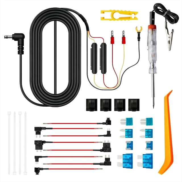 Main image of FineVu Dash Cam Hardwire Kit with 8pcs Full Set Fuse Tap for FineVu DashCam