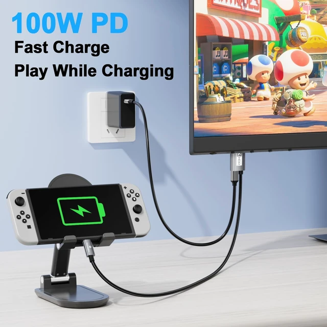Alt view image 5 of 5 - THANDBLE 4K@60Hz USB-C to HDMI Cable 100W PD Fast Charging 6FT,Plug & Play