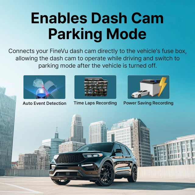 Alt view image 4 of 5 - FineVu Dash Cam Hardwire Kit with 8pcs Full Set Fuse Tap for FineVu DashCam