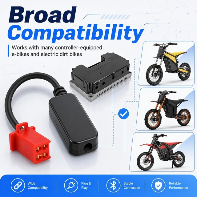 Alt view image 2 of 5 - Fardriver Programmable Bluetooth Dongle Adapter Dongle for Fardriver Controller,Compatible with Tuttio Soleil 01/ Yozma in 10/Heybike Villain Electric Dirt Bike
