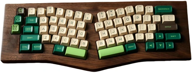 Main image of ULTRAEQUIP Keycap Set - Double Shot PBT Keycaps 160 Keys SA Profile Retro Green and Beige Custom Keycap Set Compatible with Alice/60%/65%/75%/TKL/96%/100% US Layout MX Switches Mechanical Keyboard