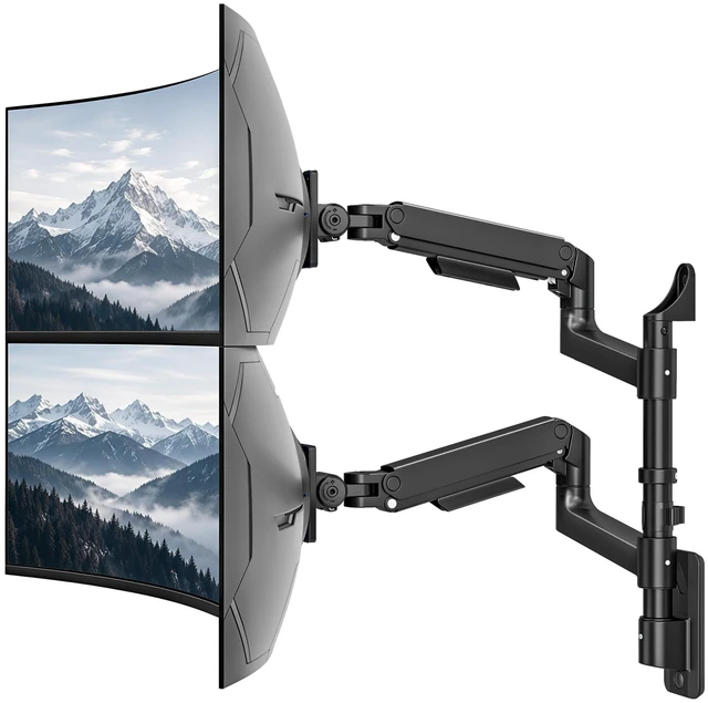 Main image of Dual Wall Mount Monitor Arm for 17-49" Ultrawide Screens