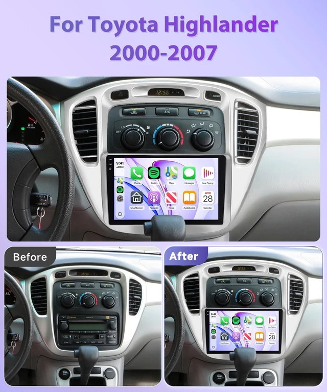 Alt view image 2 of 5 - Rimoody 4G+128G Android Car Stereo for Toyota Highlander Radio 2000-2007