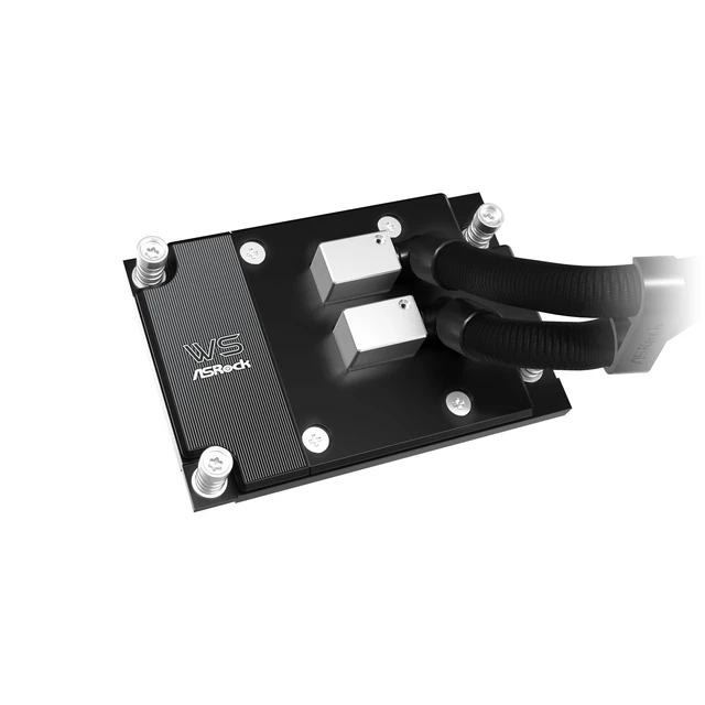 Alt view image 4 of 5 - ASRock WS TR 360D Workstation Liquid CPU Cooler, Dual-Pump Redundancy, 38mm Radiator, AMD Threadripper TR5/sTR5, Aerospace LCP Fans, 0dB Silent, 6-Year Warranty
