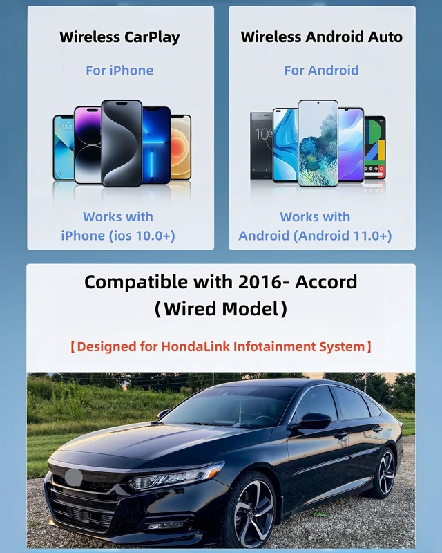 Alt view image 3 of 5 - Compatible with 2016- AccordWired Model Wireless Adapter