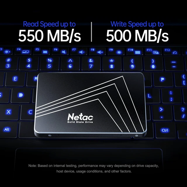 Alt view image 2 of 5 - Netac SSD 480GB Internal SSD Up to 550 MB/s Hard Drive Disk Solid State Drive SATA SSD 2.5 Inch Easy to Install for Laptop Computer Upgrade Speed Game, 480GB Black