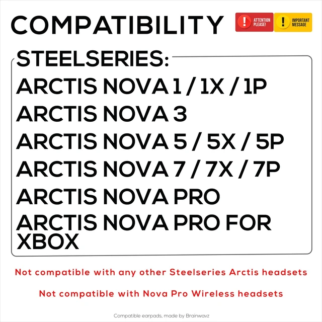 Alt view image 2 of 5 - Fabric Earpads for Steelseries Arctis Nova Series 1/P/X, 3, 5/P/X, 7/P/X, PRO & PRO for Xbox Headsets, Breathable Mesh Fabric & High-Grade Memory Foam - Thicker, Comfier & Long Lasting, By Brainwavz