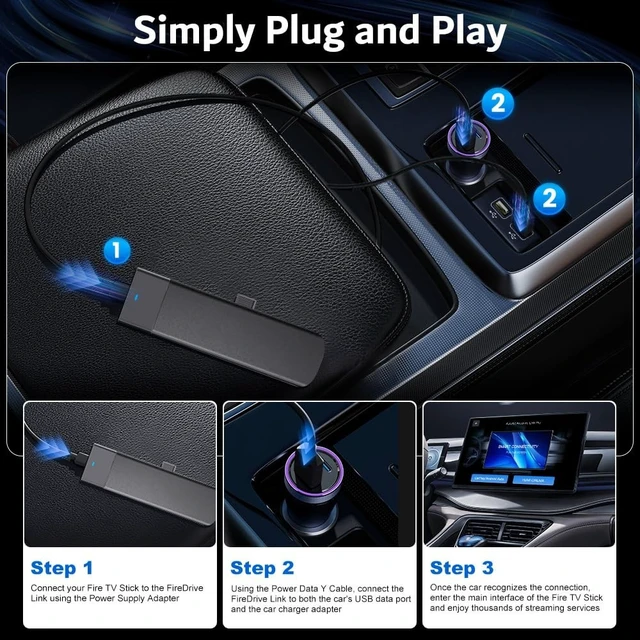 Alt view image 5 of 5 - Wireless CarPlay Adapter CarlinKit FireDrive Link Pro 3-in-1 for TV Stick