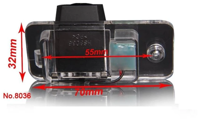 Alt view image 2 of 5 - Super Pro HD Waterproof Car Rear View Backup License Plate Light Camera Night Vision, Replacement for Phideon 2016/Variant 2016/Golf Sports Van 2016 Porsche Cayenne