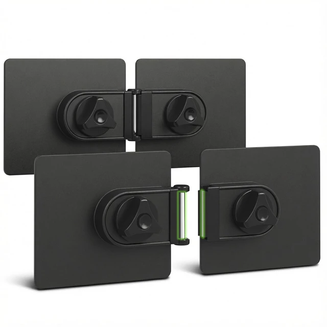 Main image of 2-Pack Universal Magnetic Monitor Connection Bracket Compatible with All Computer Monitors Curved and Flat Screen Adjustable Magnetic Monitor Alignment Tool with Strong Adhesive