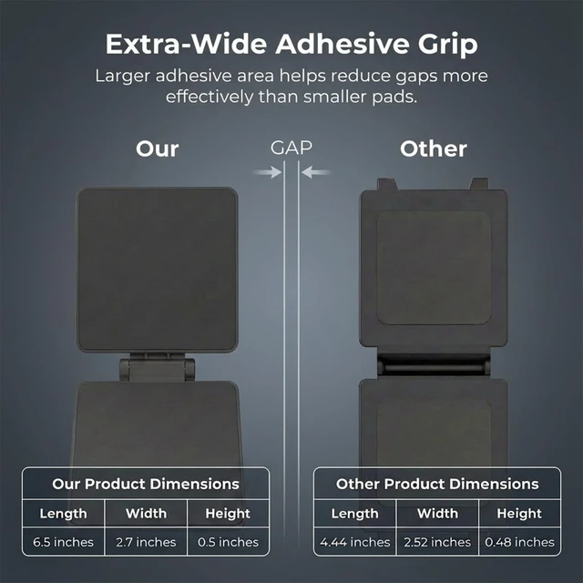 Alt view image 5 of 5 - 2-Pack Universal Magnetic Monitor Connection Bracket Compatible with All Computer Monitors Curved and Flat Screen Adjustable Magnetic Monitor Alignment Tool with Strong Adhesive
