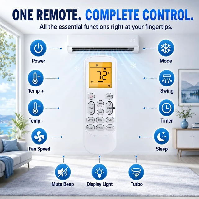 Alt view image 4 of 5 - Remote for ROVSUN, hykolity, Della, Pioneer, ACHAZEL, Bonnlo, Leadzm AC